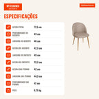 Hill Fabric Chair — Beige — Infografia PT (especificações)