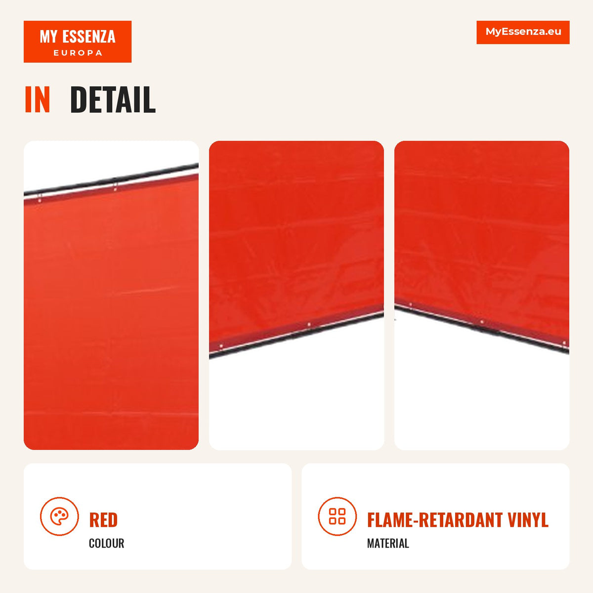 Welding Protection Curtain 1.8 x 1.8 m with Wheels — Infografia EN (detalhe)