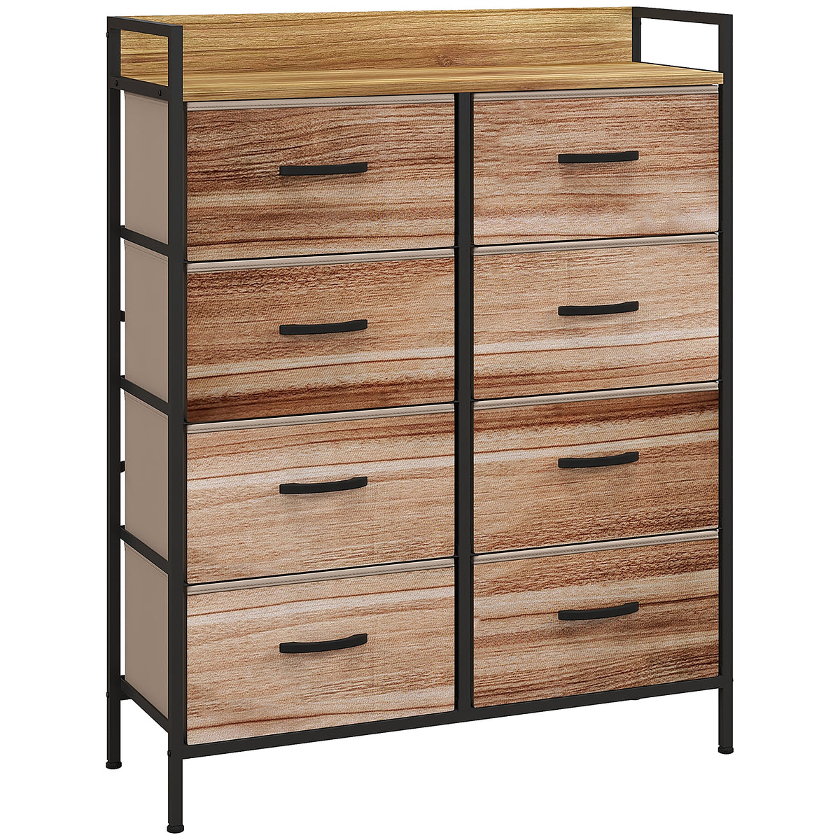 Cômoda 8 Gavetas em Tecido Removível com Tampo e Estrutura em Aço 79x29x101 cm — foto 1