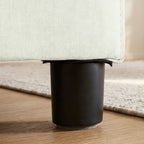 Poltrona de Sala sofá 1 Lugar Moderno sem Apoios de Braço com Assento Largo Almofadas Espessas 146x85x78 cm Creme — imagem 4