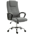 Cadeira de Escritório Presidencial Ergonômica Reclinável e Acolchoada com Altura e Inclinação Ajustáveis 62x76x110-119 cm — foto 1
