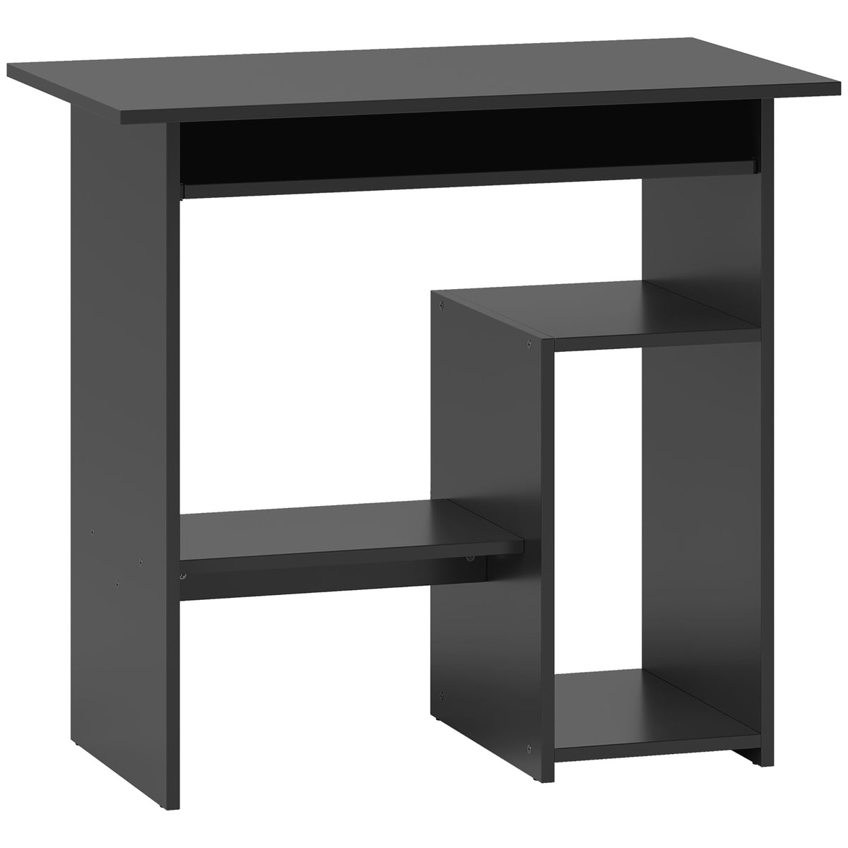 Mesa de computador, Secretária, Painel de partículas, Metal, 80 x 45 x 75 cm, Preto — foto 1