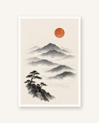 Névoa · Quadro japandi — acabamento:poster