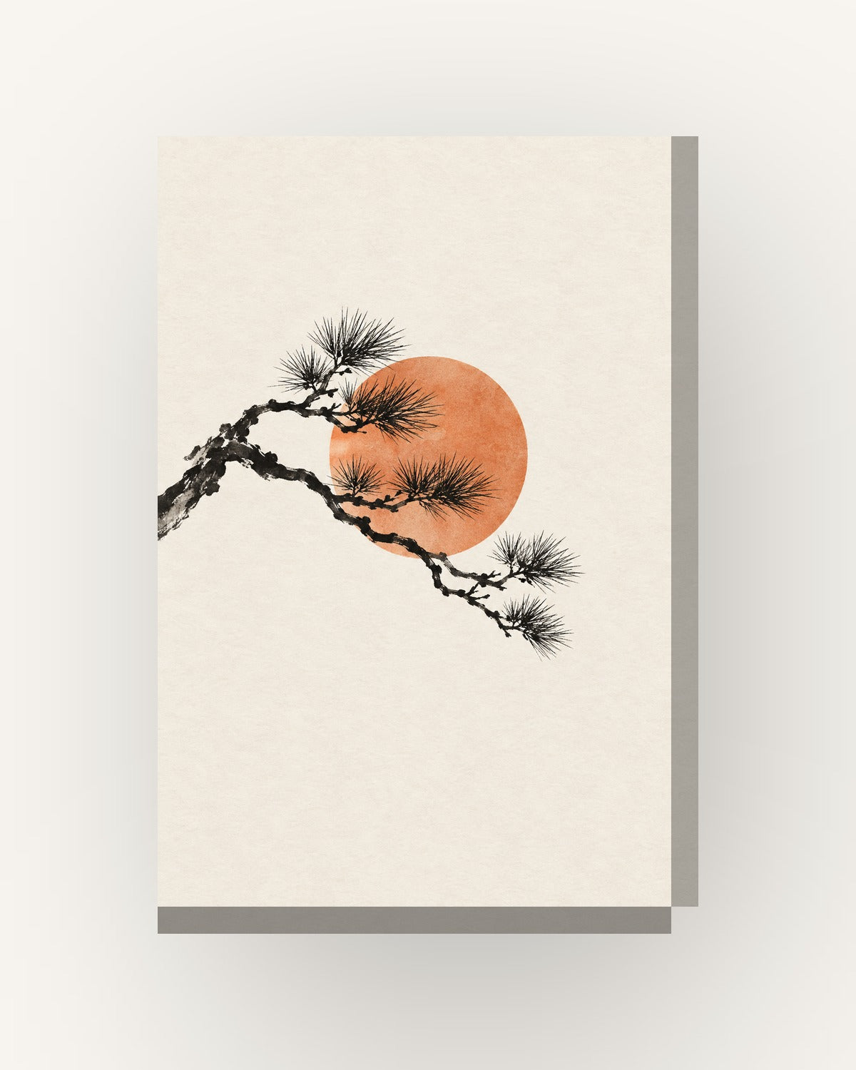 Pinheiro · Quadro japandi — acabamento:slim