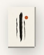 Três traços · Quadro japandi — acabamento:slim