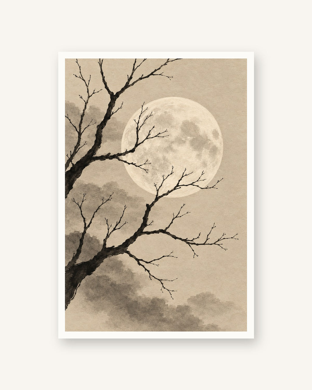 Lua · Japandi · Quadro japandi — acabamento:poster