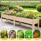 Jardineira Elevada de Madeira Rectangular com Drenagem para Horta Urbana — foto 10