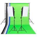 Kit de iluminação para estúdio com fundos e softboxes — foto 1