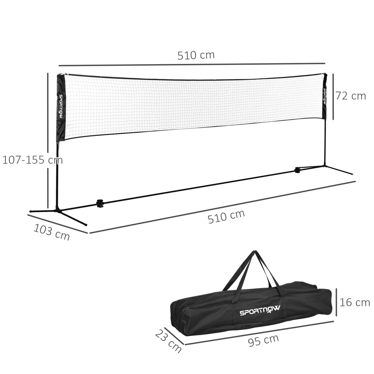 Conjunto Completo de Peteca Ténis de Mesa e Voleibol 3 em 1 Jogos Desportivos Ao Ar Livre com Rede Altura Ajustável — foto 2