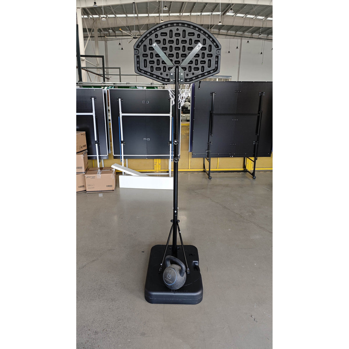 Cesto de Basquete Infantil com Suporte, ajustável em altura, 172,5/185,5/199 cm, brinquedo ao ar livre, 3–8 anos, Preto — foto 2