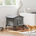 Casa para Gatos Dobrável com Almofada Elevada e Resistente à Água Caverna para Gatos 62x58,5x60 cm Cinza — foto 2