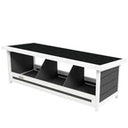 Ninho para Galinhas com 3 Compartimentos com Base Elevada e Telhado em Madeira e Betume 95x37x34 cm Cinza — imagem 8