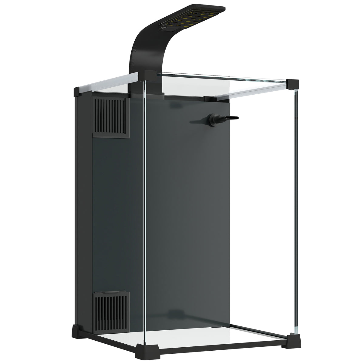 Conjunto Completo de Aquário 36 L Nano com Iluminação LED Sistema de Filtragem Bomba Circulação 30x30x45,5 cm Preto — foto 1