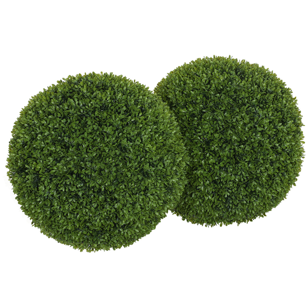 Conjunto de 2 Bolas de Buxo Artificial de 40 cm decoração para Interior ou Exterior Verde Escuro — imagem 10