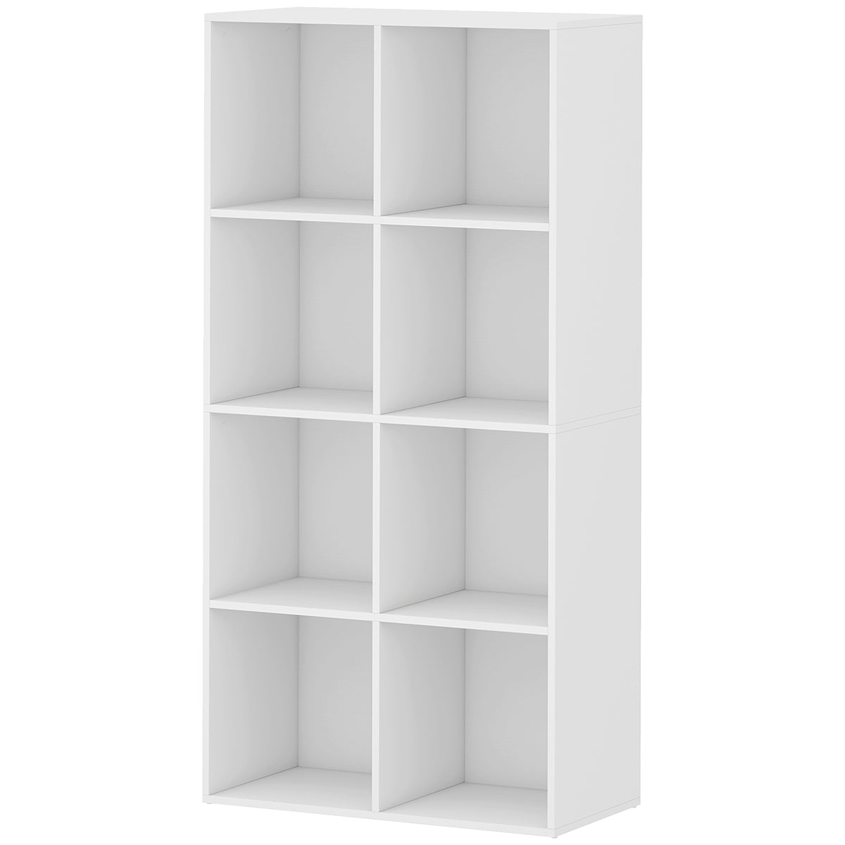 Estante para Livros com 8 Compartimentos Abertos para Sala de Estar e Quarto 60x30x121 cm Branco — foto 1