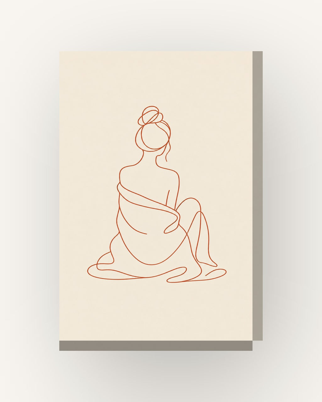 Manhã · Quadro line art — acabamento:slim