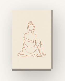 Manhã · Quadro line art — acabamento:slim