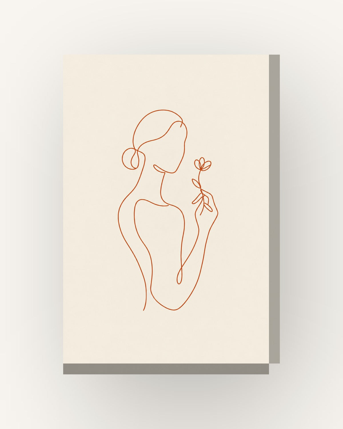 Flor · Quadro line art — acabamento:slim