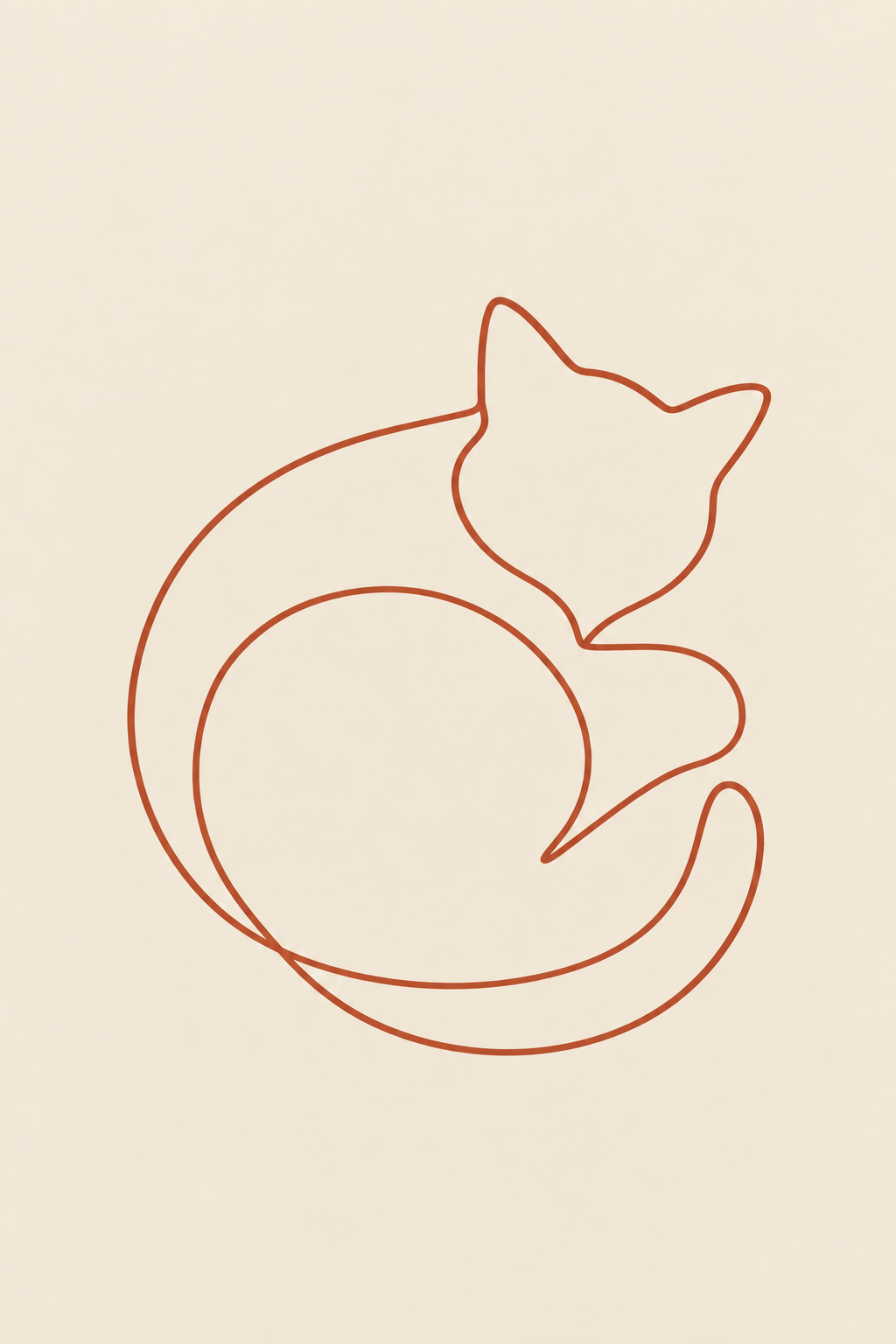 Gato · Quadro line art — lineart-05_ver