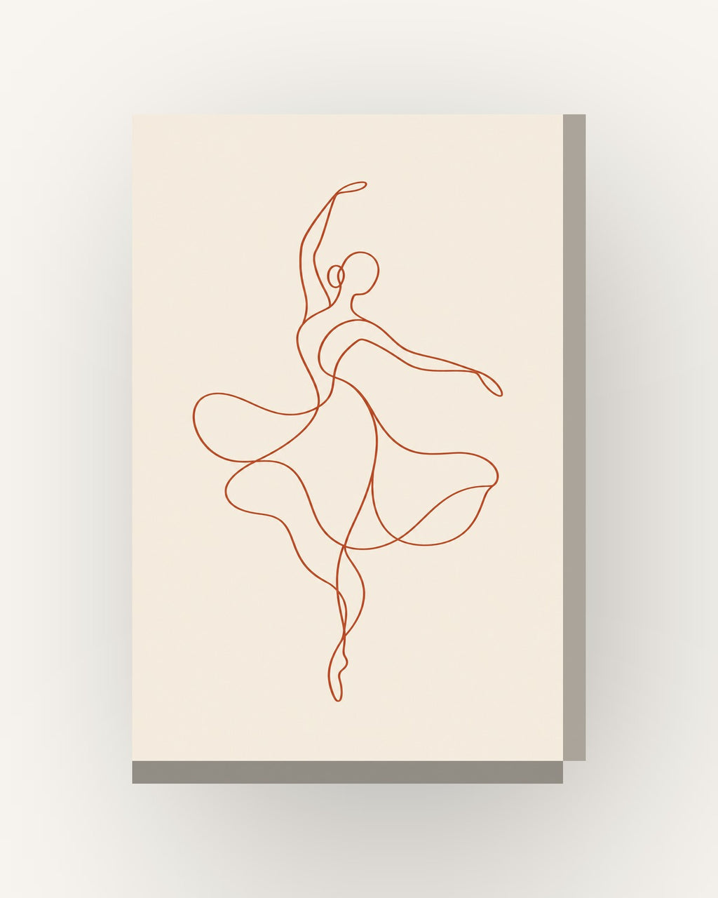 Bailarina · Quadro line art — acabamento:slim
