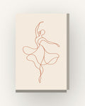 Bailarina · Quadro line art — acabamento:slim