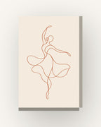 Bailarina · Quadro line art — acabamento:slim