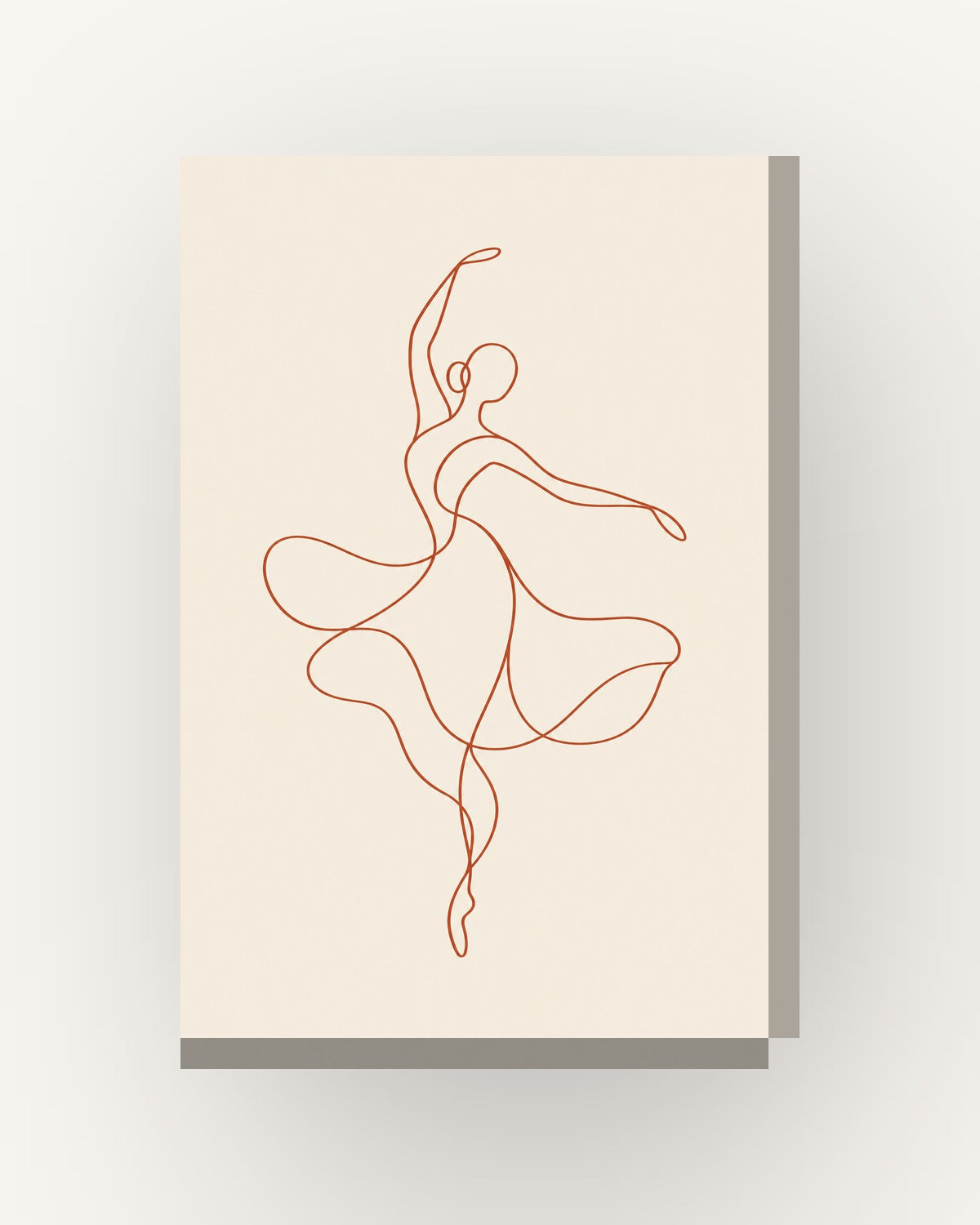 Bailarina · Quadro line art — acabamento:slim