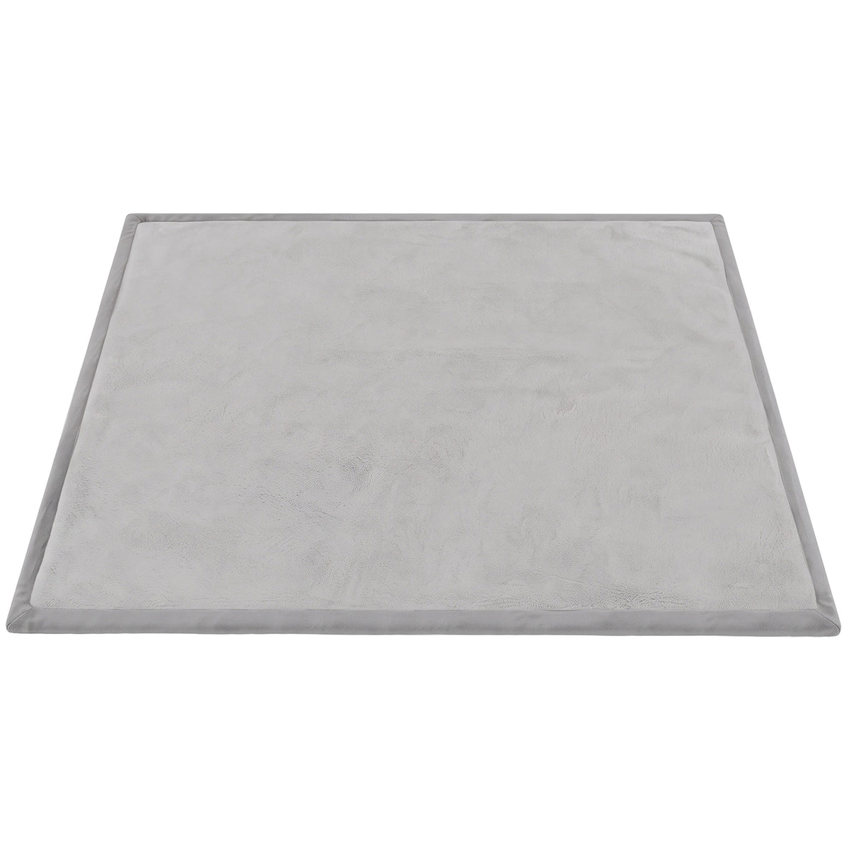 Tapete Infantil 180x150 cm Espuma 3 cm Franela Suave Antiderrapante Impermeável Cinza Claro — foto 1