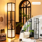 Luminária de Chão com Prateleiras Dupla Lâmpada E27 Interruptor Pedal 156cm — foto 4