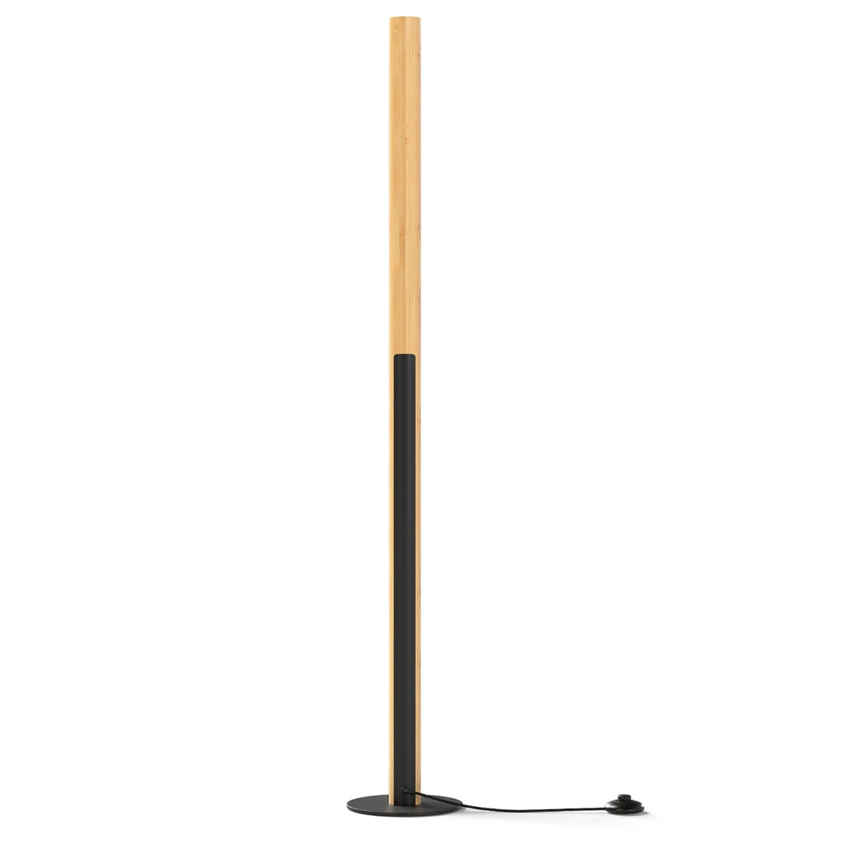 Luminária de Pé Bambú LED Regulável Canto com Interruptor Pedal 3 Temperaturas — foto 2