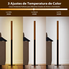 Luminária de Pé Bambú LED Regulável Canto com Interruptor Pedal 3 Temperaturas — foto 7