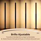 Luminária de Pé Bambú LED Regulável Canto com Interruptor Pedal 3 Temperaturas — foto 9