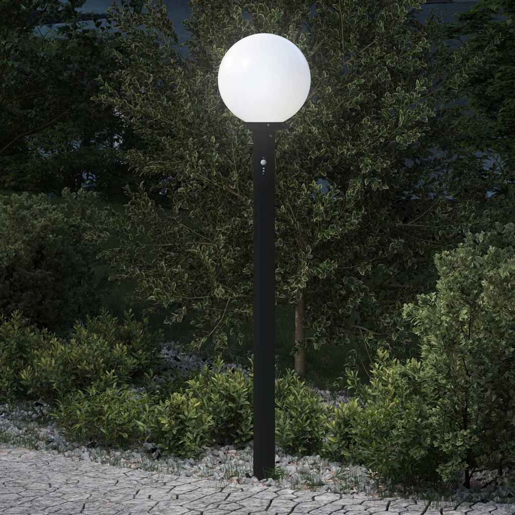Luminária de poste com sensor, 120 cm, preta, IP44 — foto 1