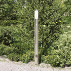Luminária de poste com sensor e tomada, 110 cm, aço inoxidável, IP44 — foto 2