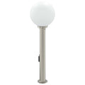 Luminária de poste com sensor e tomada, 80 cm, aço inoxidável, IP44 — foto 3
