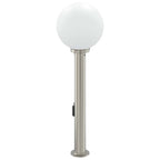 Luminária de poste com sensor e tomada, 80 cm, aço inoxidável, IP44 — foto 3