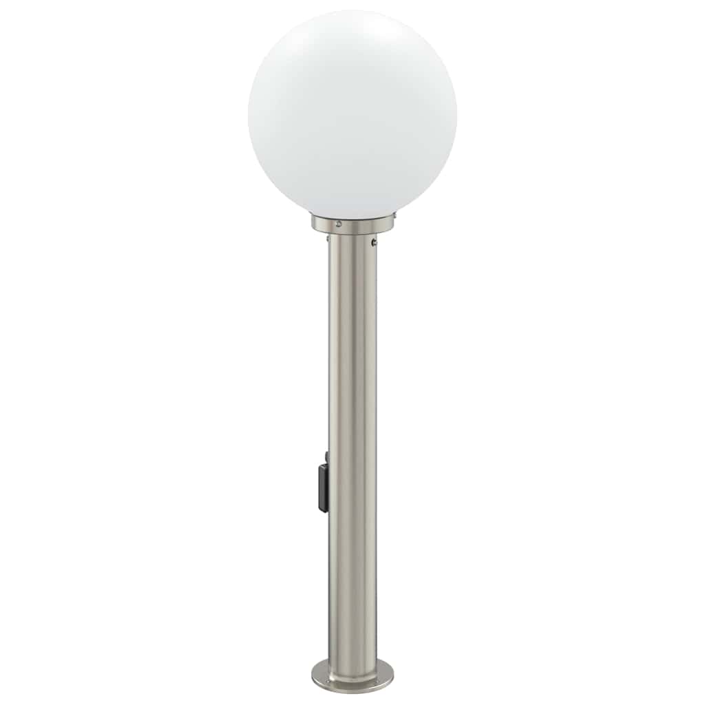 Luminária de poste com sensor e tomada, 80 cm, aço inoxidável, IP44 — foto 3