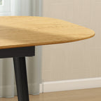 Mesa de Jantar Extensível Retangular para 6 a 8 Pessoas Mesa de Cozinha 160-200 cm com Prateleira Castanho — imagem 7