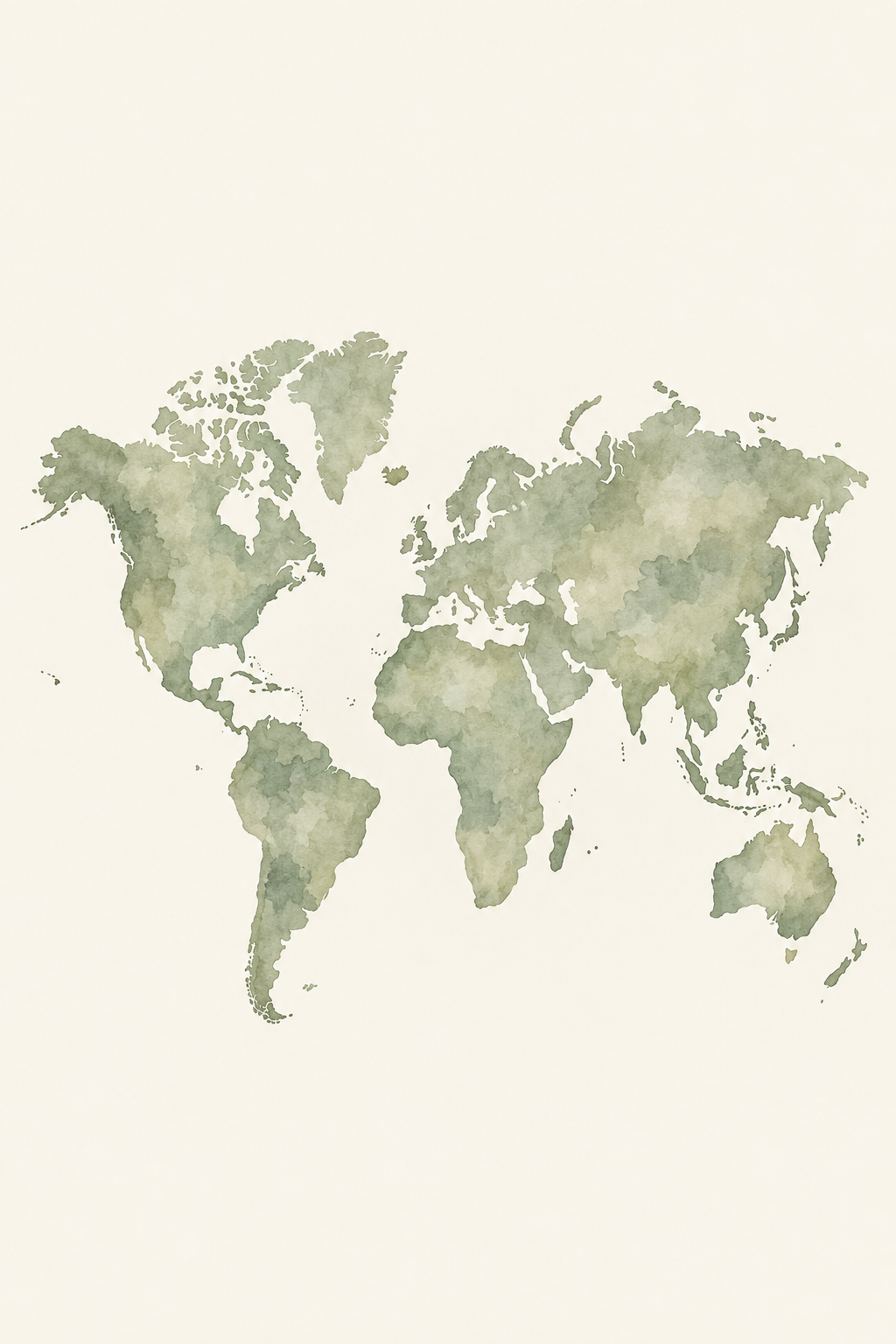 Mundo aguarela · Quadro mapa do mundo — mapas-01_ver