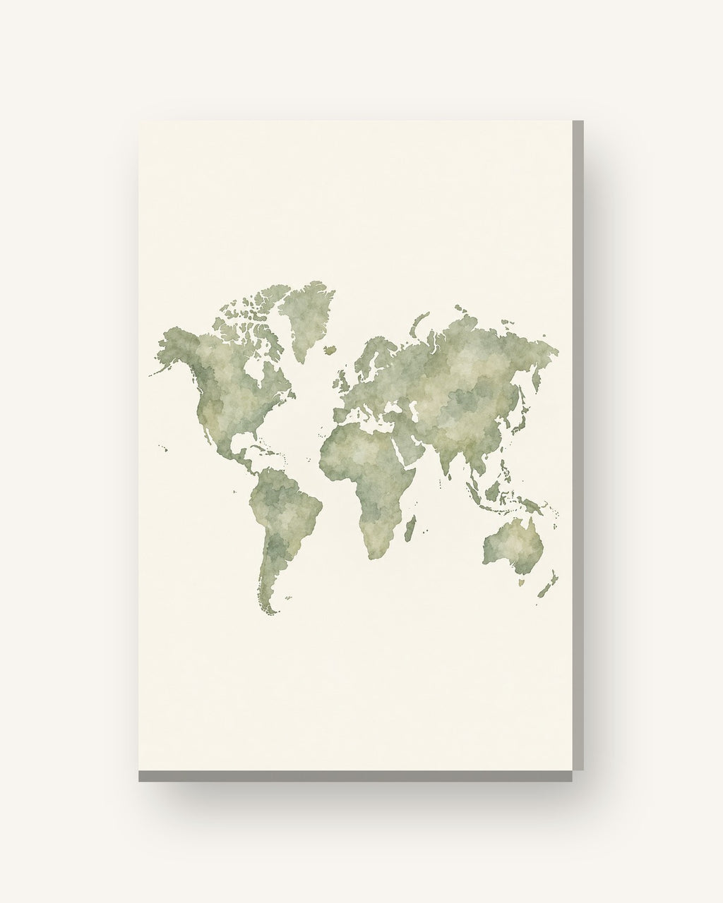 Mundo aguarela · Quadro mapa do mundo — mapas-01_ver_cartao