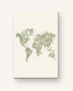 Mundo aguarela · Quadro mapa do mundo — mapas-01_ver_cartao
