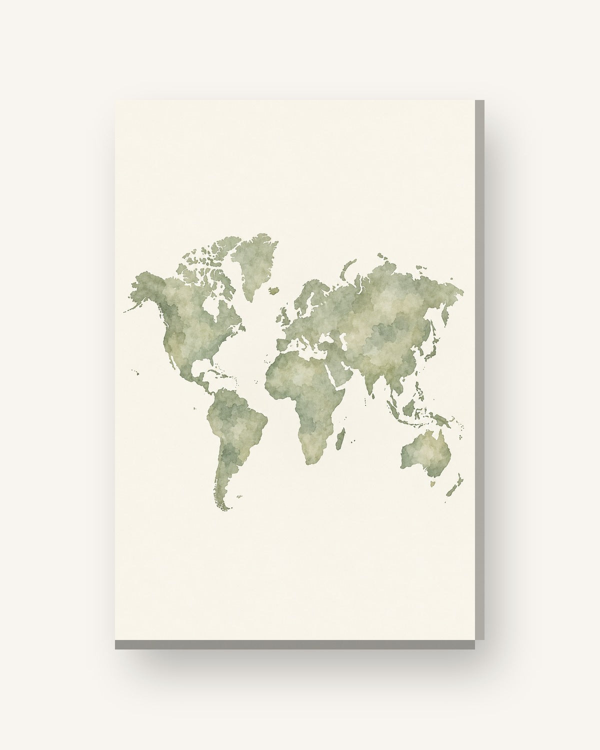 Mundo aguarela · Quadro mapa do mundo — mapas-01_ver_cartao