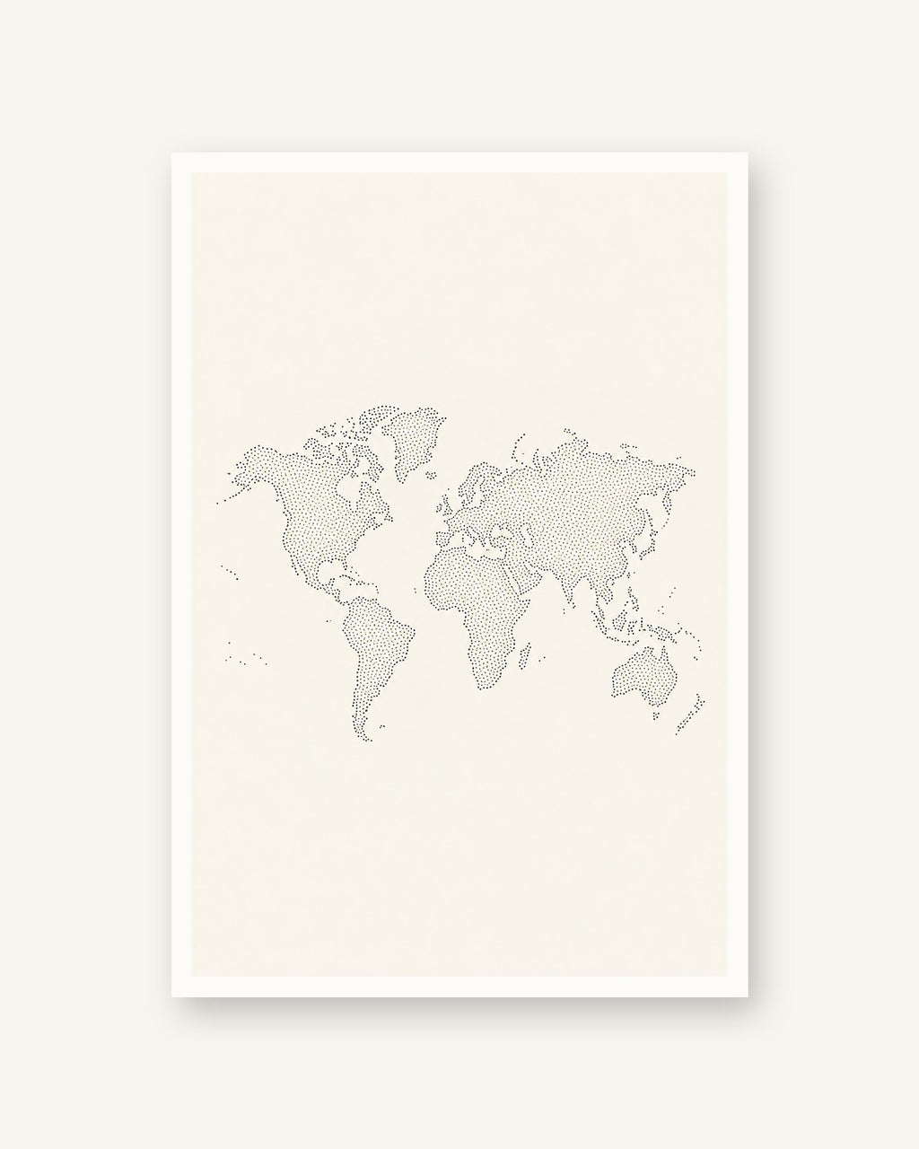Mundo ponteado · Quadro mapa do mundo — acabamento:poster
