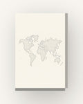 Mundo ponteado · Quadro mapa do mundo — acabamento:slim