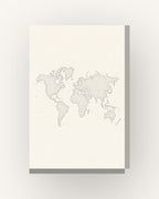 Mundo ponteado · Quadro mapa do mundo — acabamento:slim