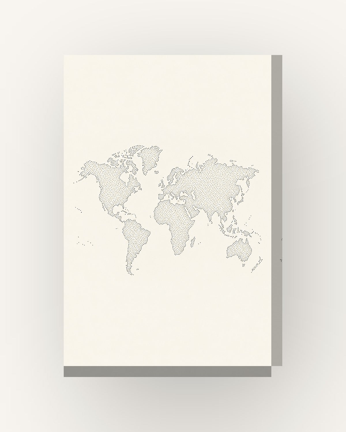 Mundo ponteado · Quadro mapa do mundo — acabamento:slim