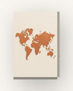 Continentes · Quadro mapa do mundo — acabamento:slim