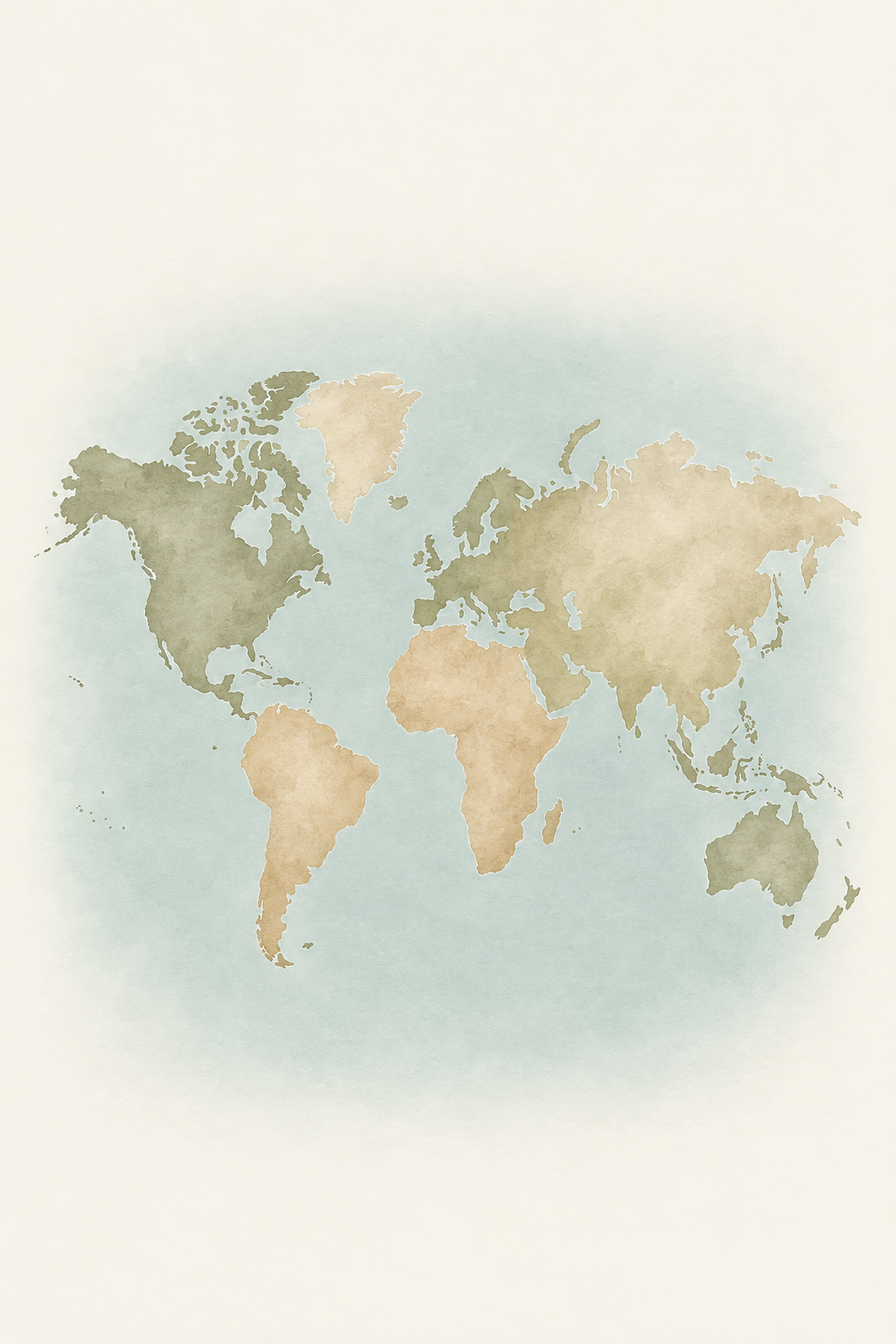 Oceanos · Quadro mapa do mundo — mapas-04_ver