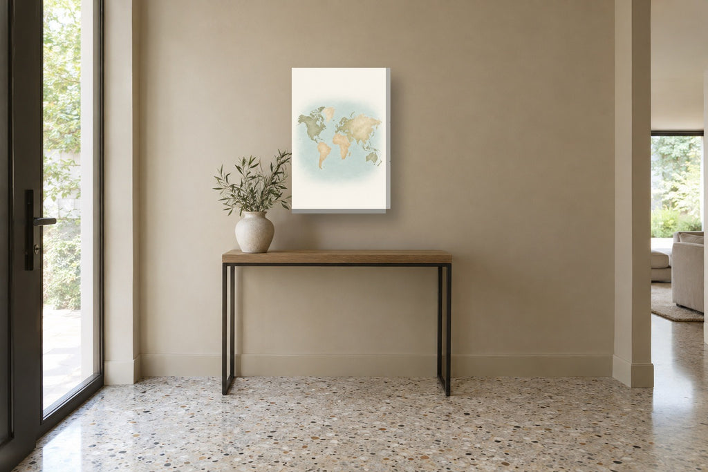 Oceanos · Quadro mapa do mundo — mapas-04_ver_40x60_corredor