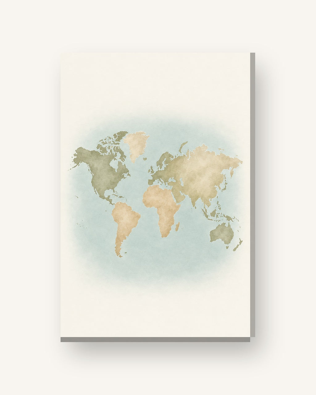 Oceanos · Quadro mapa do mundo — mapas-04_ver_cartao